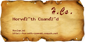 Horváth Csanád névjegykártya