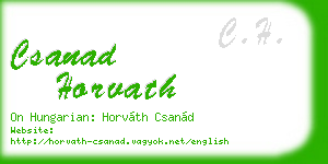 csanad horvath business card