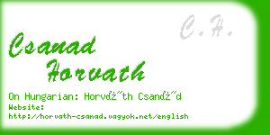 csanad horvath business card